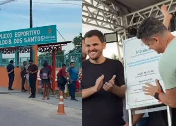 Prefeito David Almeida reinaugura o 36º complexo esportivo revitalizado em Manaus